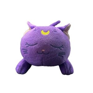 Sailor Moon Dreaming Luna the Cat 12" Plush Authentic Purple
